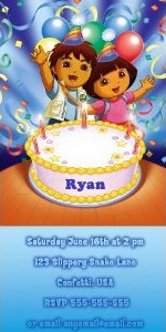 Dora Birthday Invitations