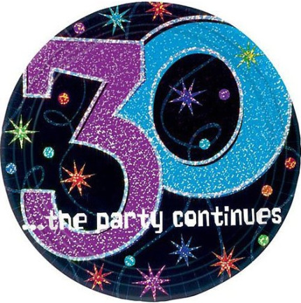 30th birthday party ideas plate