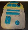 R2-D2 in vanilla and simple homemade icing. 